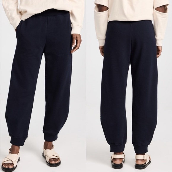 Tibi Pants - Tibi Calder Sweatpant – Regular in Navy Blue Size XS